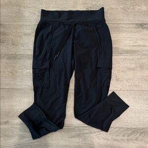 Athleta Black Cargo Jogger Pants